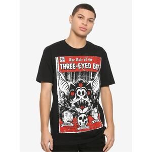 BlackCraft Three-Eyed Bat Graphic T-Shirt Black L Horror Occult Witchcraft Goth